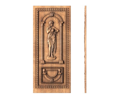 Door with a woman, 3d models (stl)