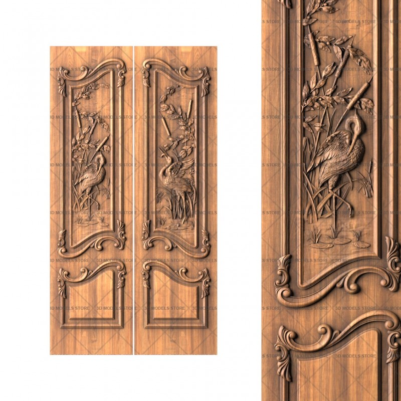 Swan Door, 3d models (stl)