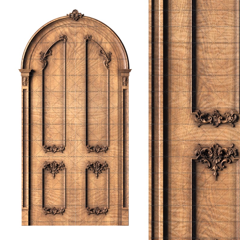 Door with arch, 3d models (stl)