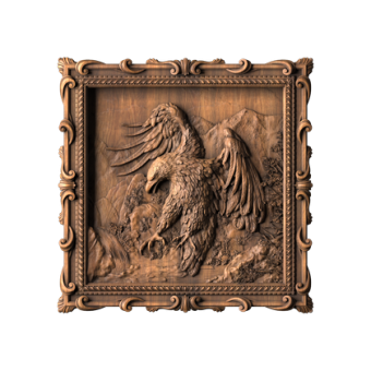 Panel with an eagle, 3d models (stl)