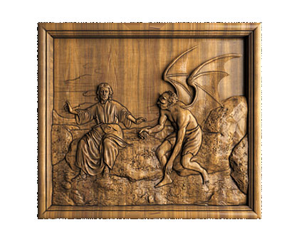 Pano The Temptation of Christ, 3d models (stl)