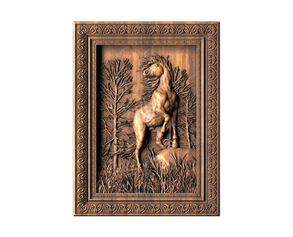 Panel Horse, 3d models (stl)