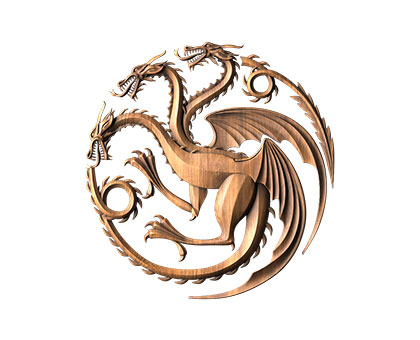 Panel Fire and Blood (Game of Thrones), 3d models (stl)