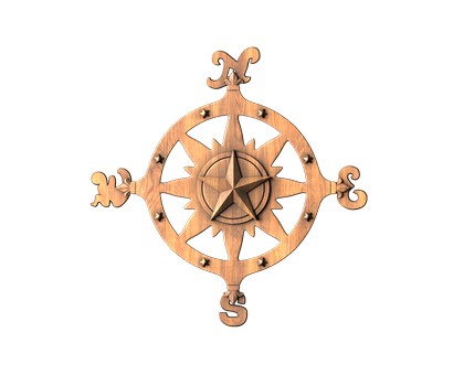 Wind rose panel, 3d models (stl)