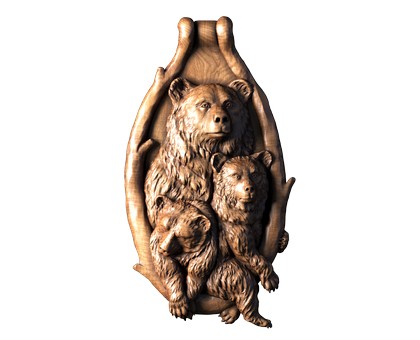 Panel Bears, 3d models (stl)