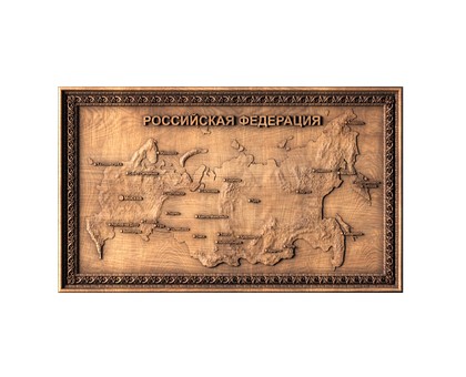 Panel Map of Russia, 3d models (stl)