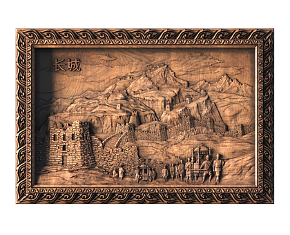 Panel Great Wall of China, 3d models (stl)