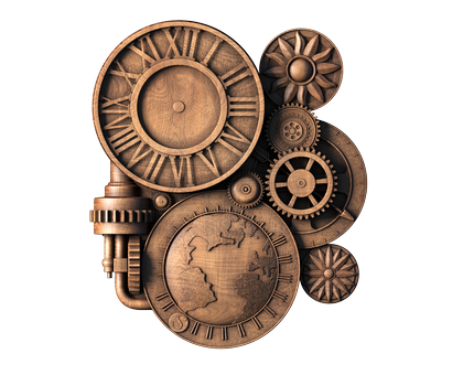 Panel Steampunk II, 3d models (stl)