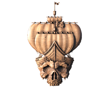 Pirate ship, 3d models (stl)