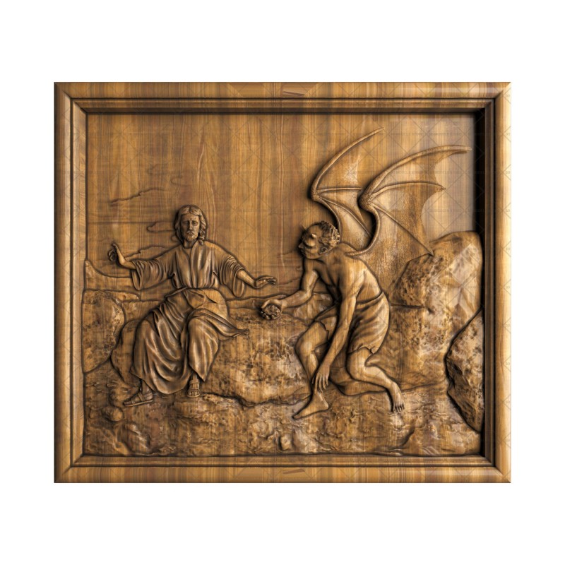 Pano The Temptation of Christ, 3d models (stl)