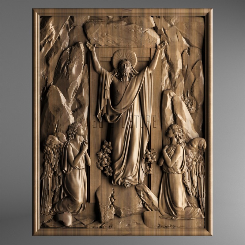 Panel Resurrection of Christ, 3d models (stl)