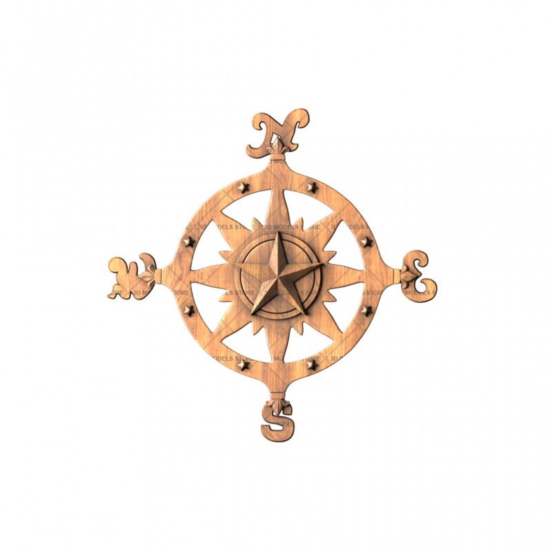 Wind rose panel, 3d models (stl)