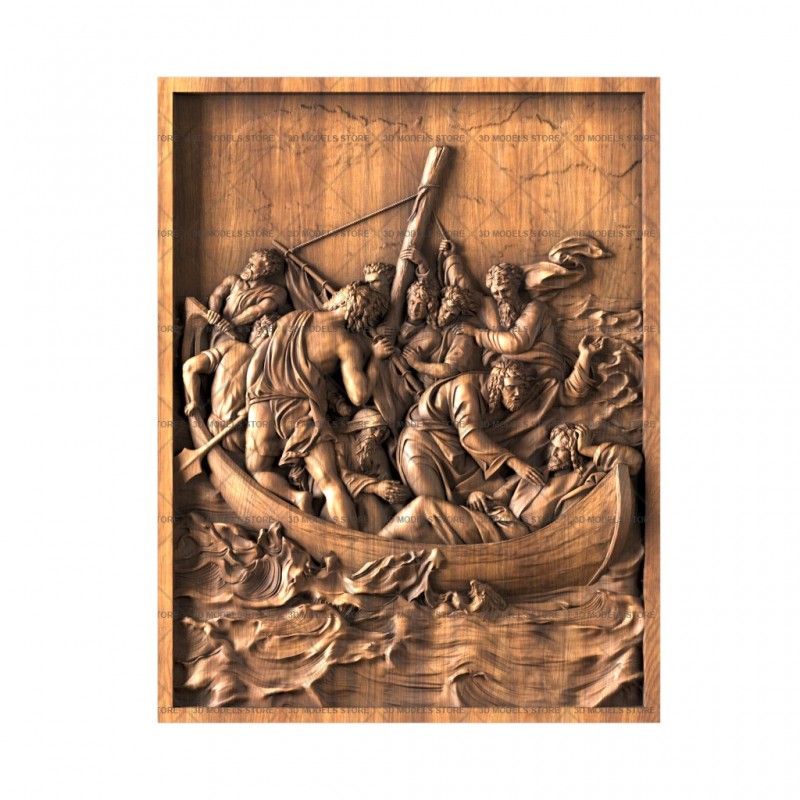 Panel Jesus Christ during the storm, 3d models (stl)