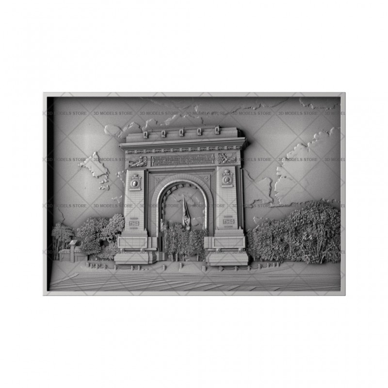 Panel Triumphal Arch, Bucharest, 3d models (stl)