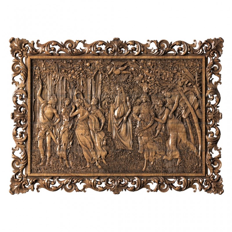 Panel Spring (painting by Botticelli), 3d models (stl)