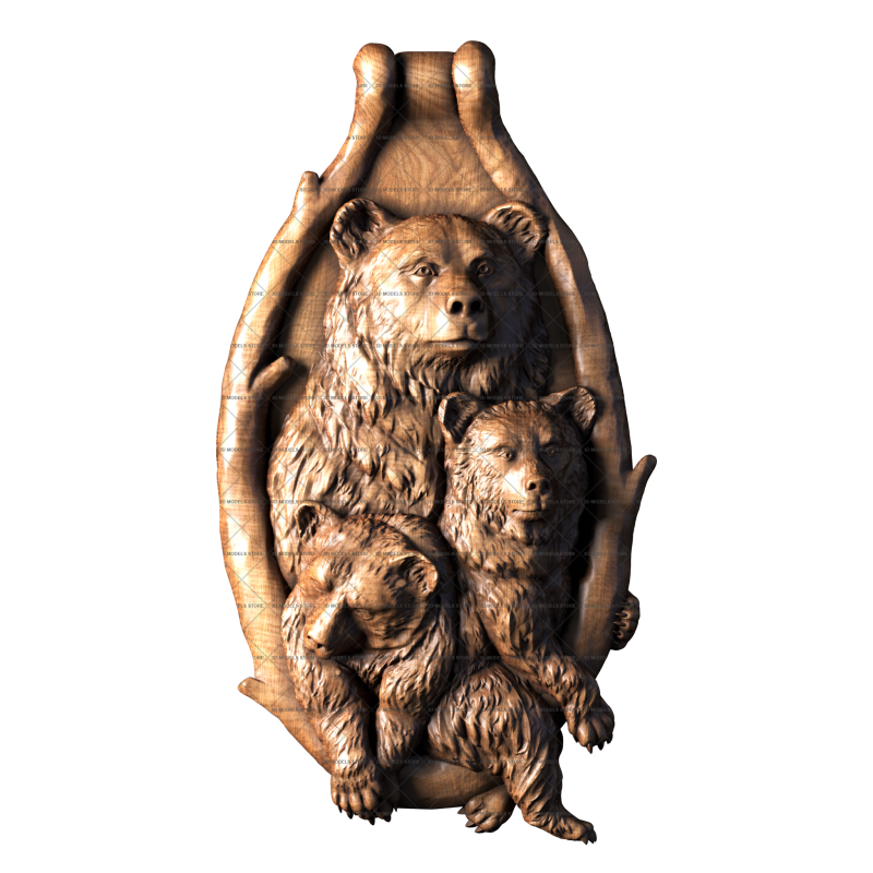 Panel Bears, 3d models (stl)