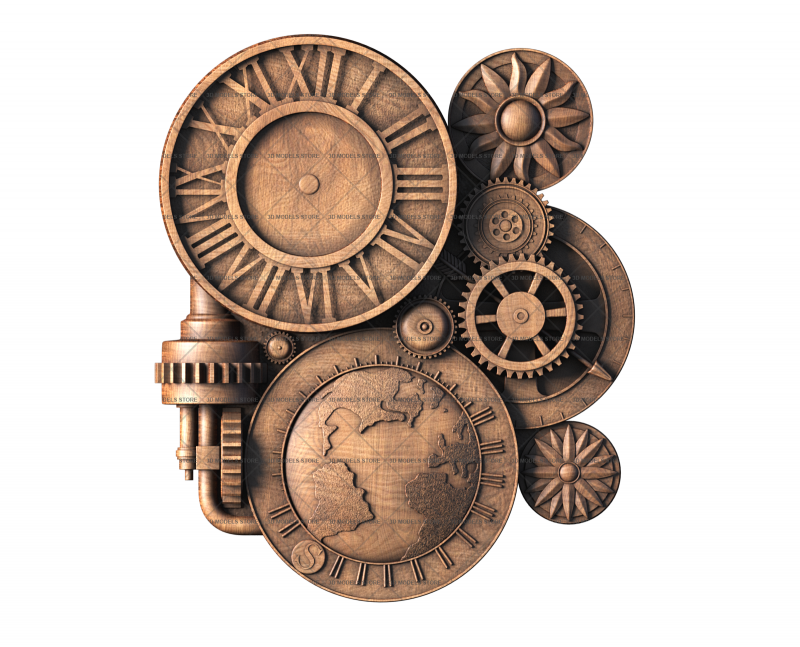 Panel Steampunk II, 3d models (stl)