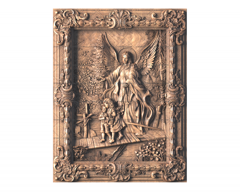 Panel The Guardian Angel, 3d models (stl)