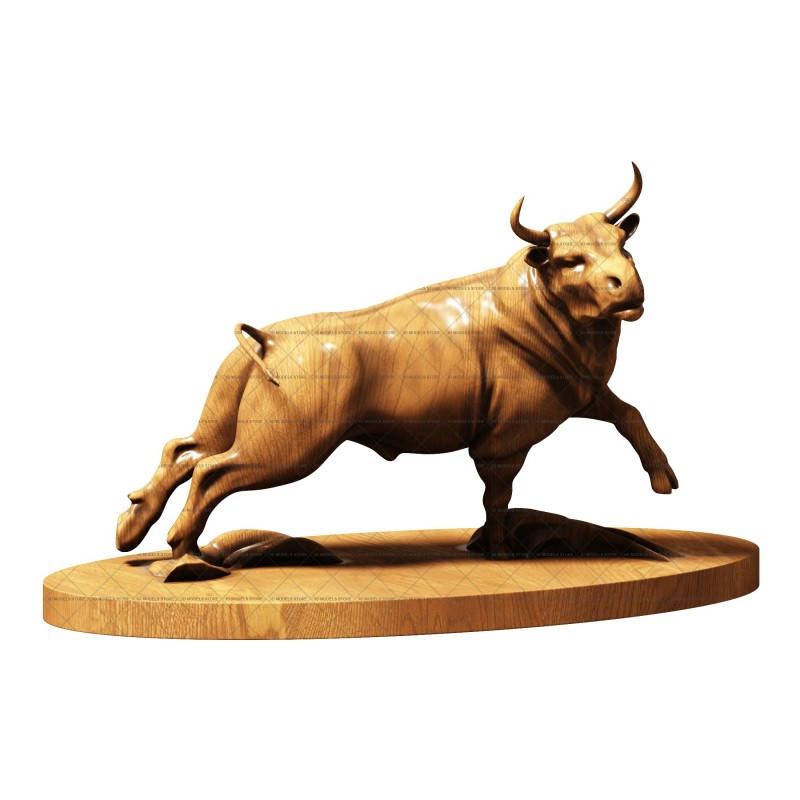 Bull sculpture, 3d models (stl)