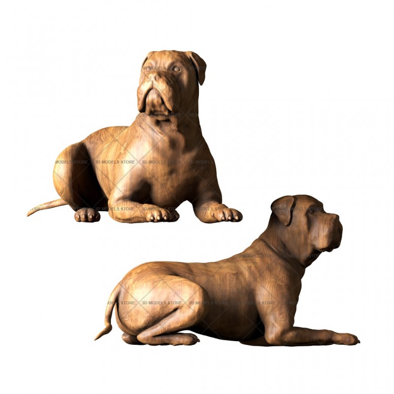 Sculpture Bulldog, 3d models (stl)