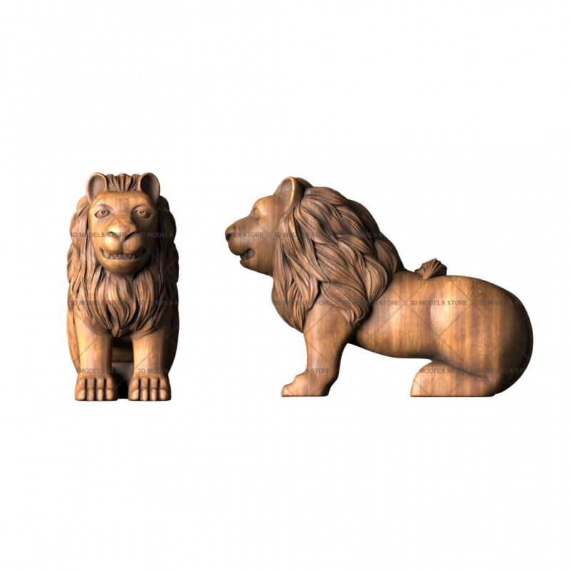 Sculpture of a lion, 3d models (stl)