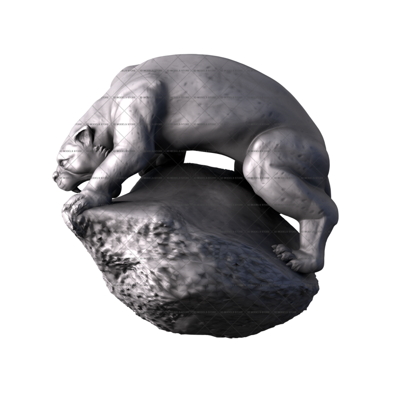 Sculpture tiger, 3d models (stl)