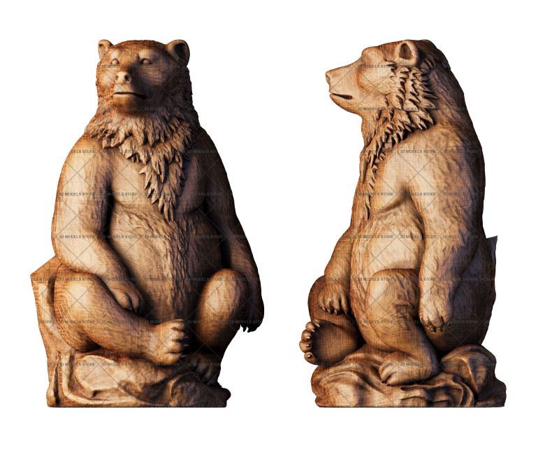 Sculpture Bear, 3d models (stl)