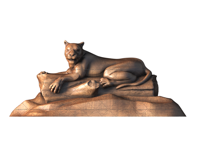 Sculpture The puma, 3d models (stl)