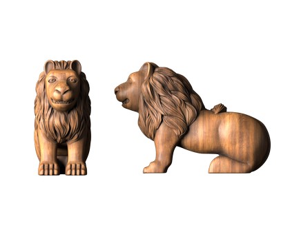 Sculpture of a lion, 3d models (stl)