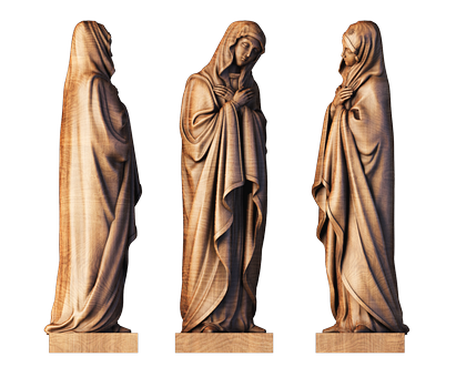 Sculpture The Virgin Mary, 3d models (stl)