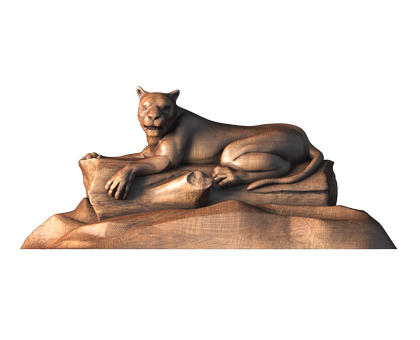 Sculpture The puma, 3d models (stl)