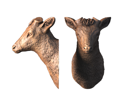 The deer sculpture, 3d models (stl)