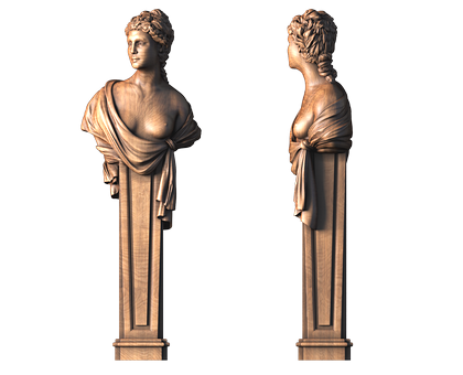 The Antique bust, 3d models (stl)