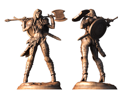 The Warrior Maiden, 3d models (stl)