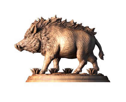 Wild Boar, 3d models (stl)