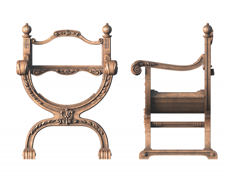 Curule chair, 3d models (stl)