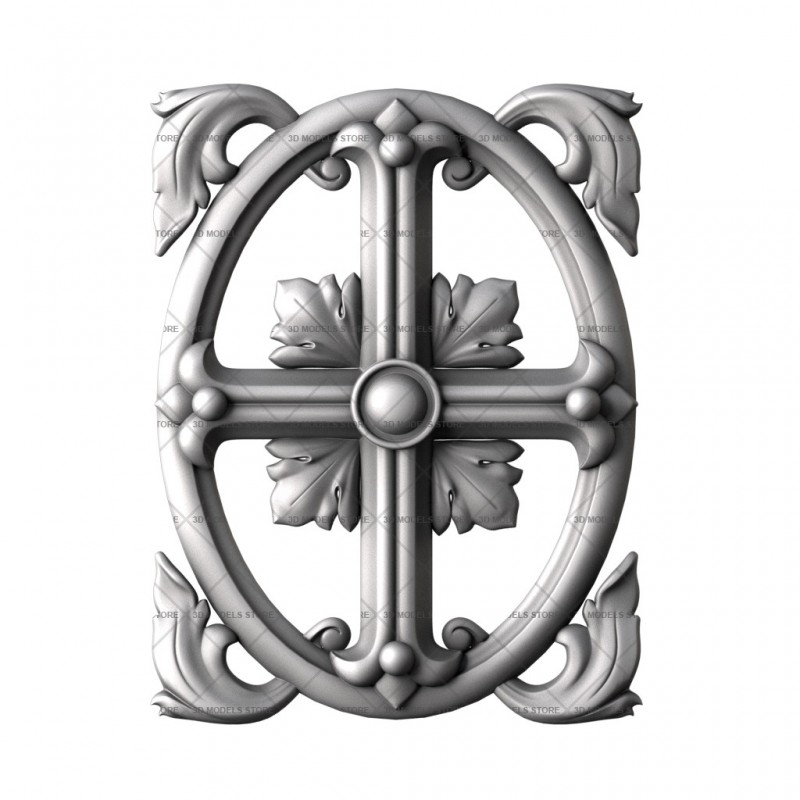 Church panel with a cross, 3d models (stl)