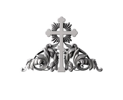 Church panel with a cross, 3d models (stl)