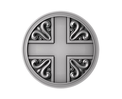 Church panel with a cross, 3d models (stl)