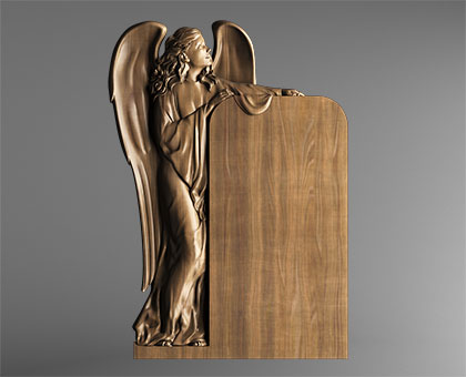 Memorial with an angel, 3d models (stl)