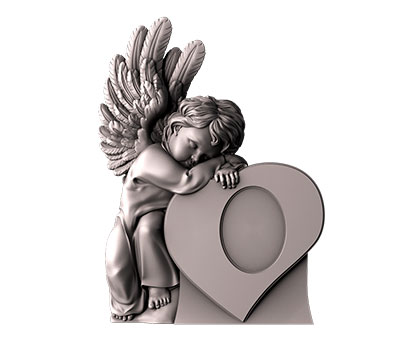 Monument with an angel, 3d models (stl)