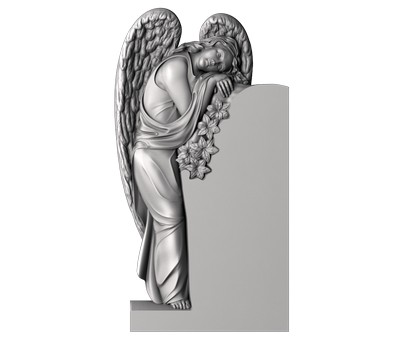 Memorial with an angel, 3d models (stl)