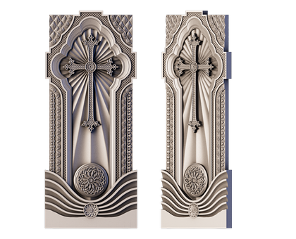 Monument with a cross, 3d models (stl)