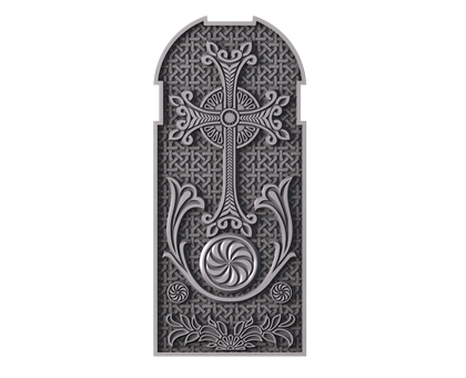 Gravestone with cross, 3d models (stl)