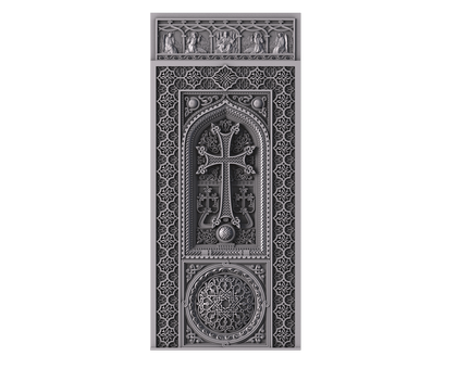 Gravestone with cross, 3d models (stl)