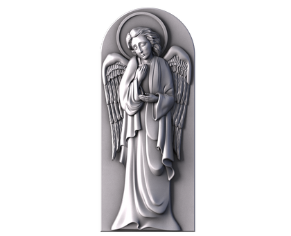 Monument with an angel, 3d models (stl)