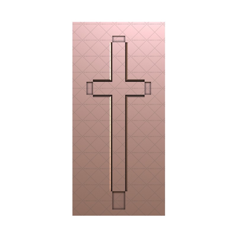 Gravestone with a cross, 3d models (stl)