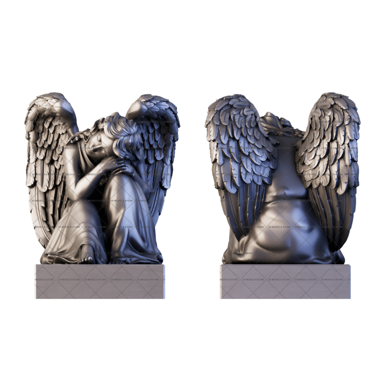 Monument angel, 3d models (stl)