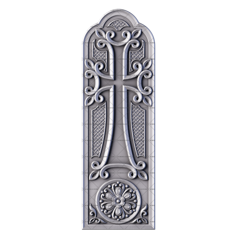 Monument with a cross, 3d models (stl)