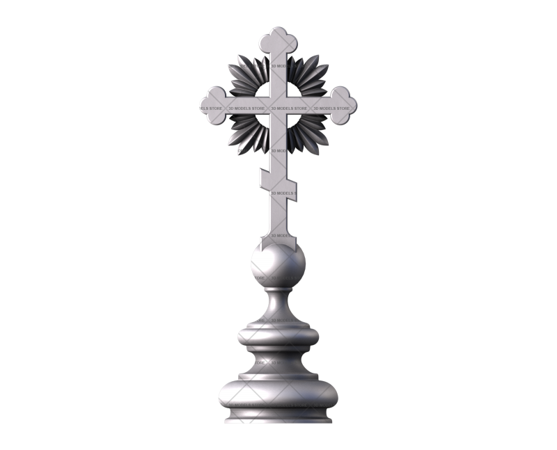 Monument with a cross, 3d models (stl)